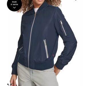 Levi's Women's Lightweight Zip-Detail Bomber Jacket Size M